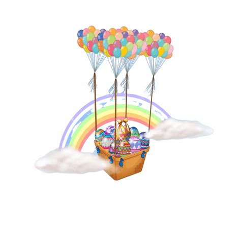 a flock of hot air balloons transporting easter eggs vector balloons graphic egg png and
