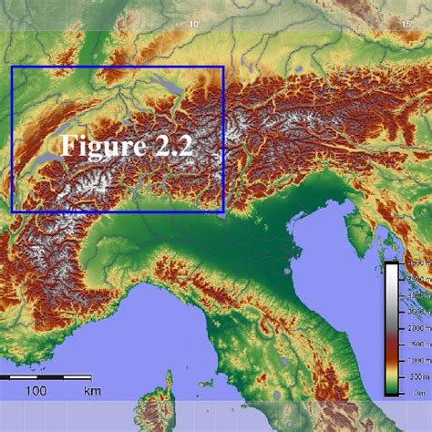 1 Topography Of The Alps Download Scientific Diagram