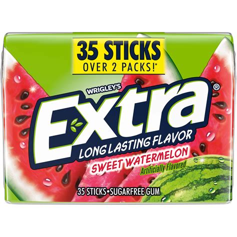 Extra Sweet Watermelon Sugar Free Chewing Gum Pack 35 Sticks