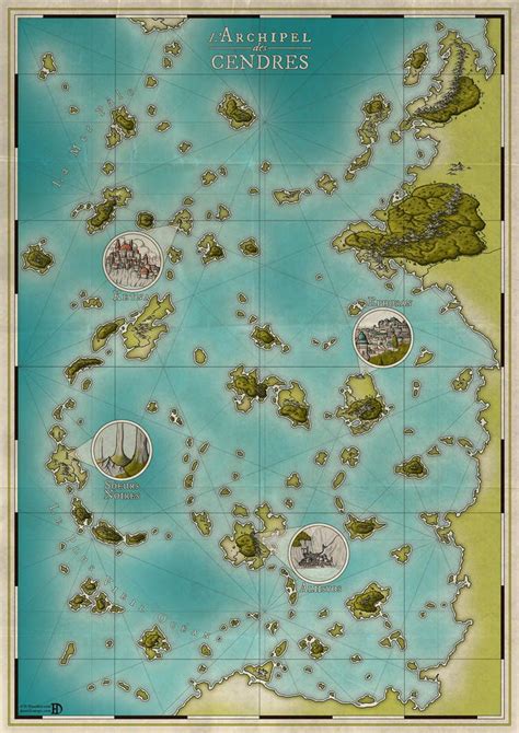 Archipelago Of Ashes By Danielhasenbos Fantasy World Map Fantasy