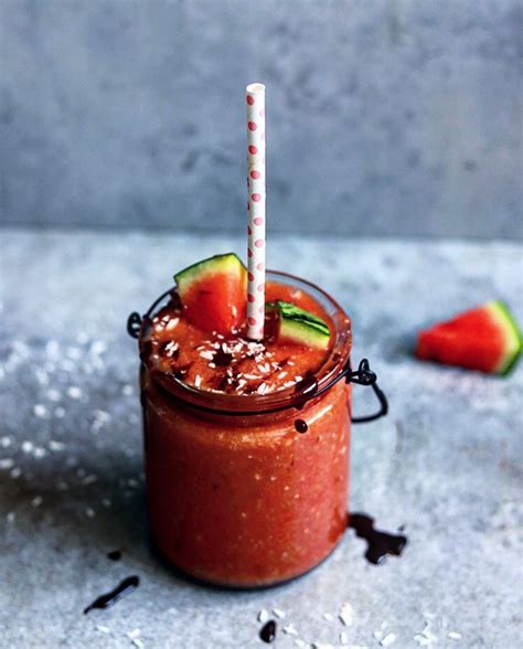 Watermelon Banana Slush The Perfect Drink For Those Hot Summer Days