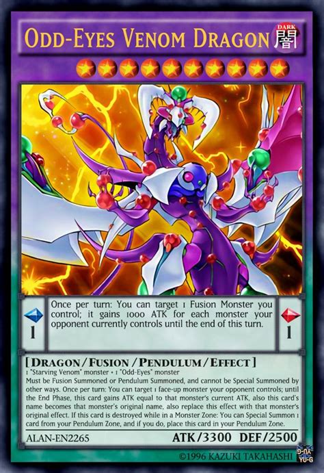 Odd Eyes Venom Dragon By Alanmac95 Venom Dragon Yugioh Dragon Cards