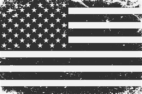 bandeira dos estados unidos em estilo grunge em preto e branco vetor premium