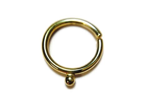 Gold Bead Septum Ring Dinan Rings