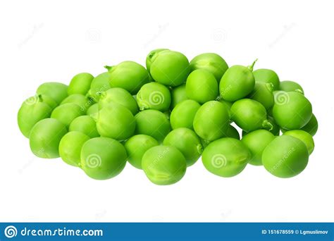 Fresh Green Peas Isolated On A White Background Stock Image Image Of