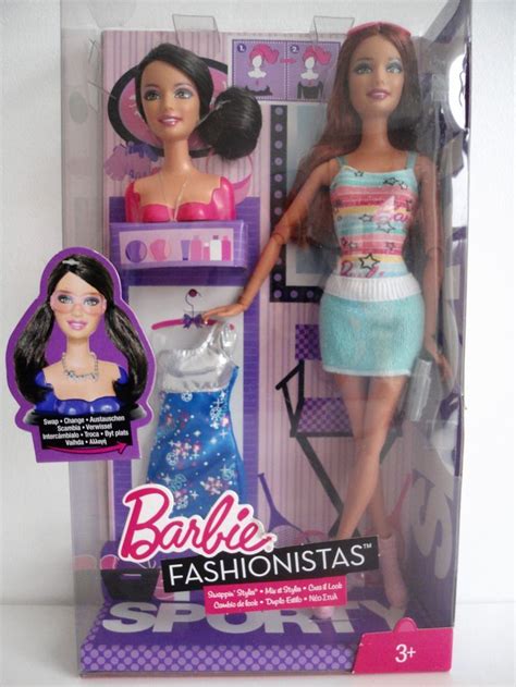 Barbie Fashionistas Swappin Styles Sporty Head Bd2010 Asstv2597