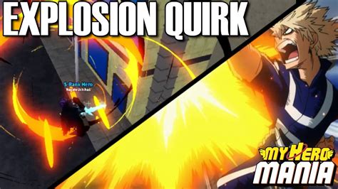 Explosion Quirk Showcase My Hero Mania Youtube