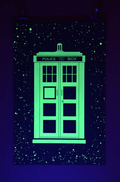 Doctor Who Glow In The Dark Tardis Poster On Behance By Mathew Lanke