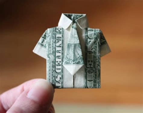 Money Origami Shirt And Tie Folding Instructions Money Origami