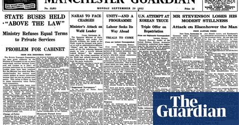 Sixty Years Of Headline News Hold The Guardian Front Page The