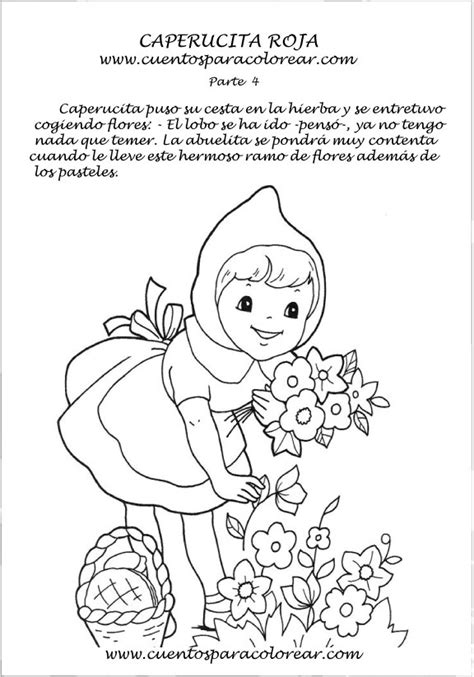 Cuento De Caperucita Roja Para Colorear