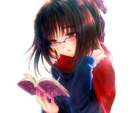 Anime Girl Reading Book