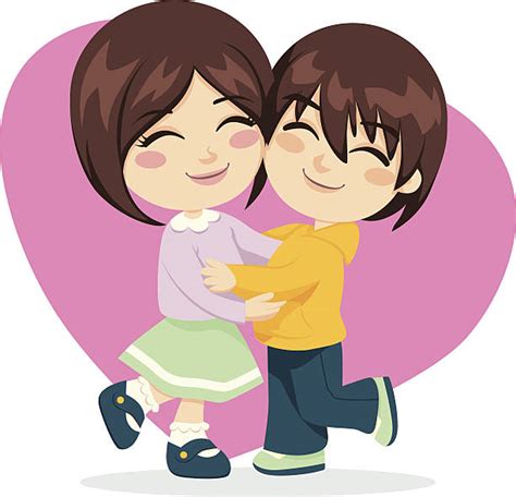 Sister Hugging Brother Cartoons Clip Art Vector Images And Illustrations