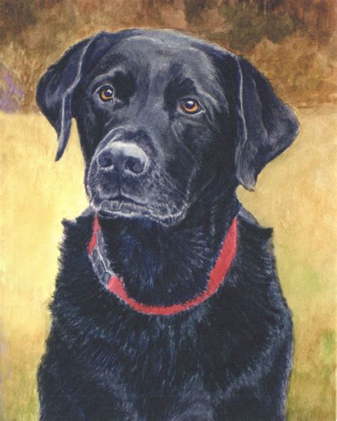 Black Labrador Retriever Art Print Labrador Retriever Watercolor