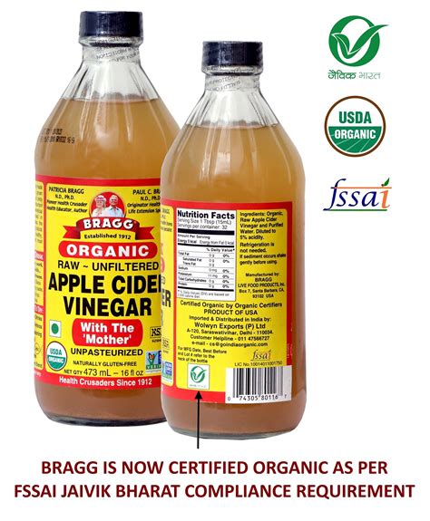 Bragg Organic Raw Apple Cider Vinegar 473 Ml Buy Online In Uae