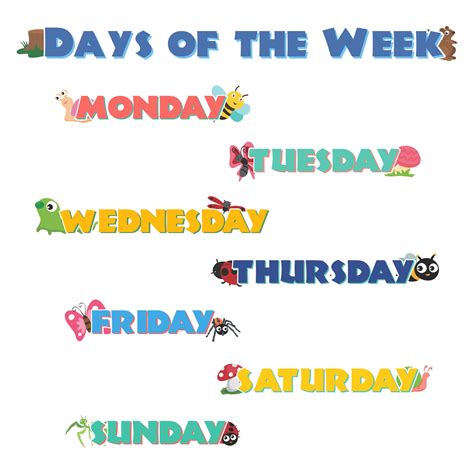 Days Of The Week Chart - 10 Free PDF Printables | Printablee