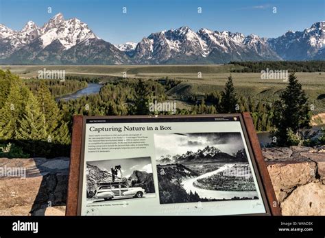 Iconic Snake River Overlook Showing Mount Moran And The Grand Teton