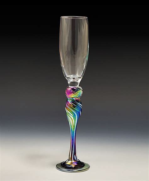 Champagne Glass By Mark Rosenbaum Art Glass Drinkware Artful Home