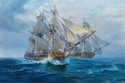 Large Sail Ship Painting By Alexander Shenderov Ocean Art