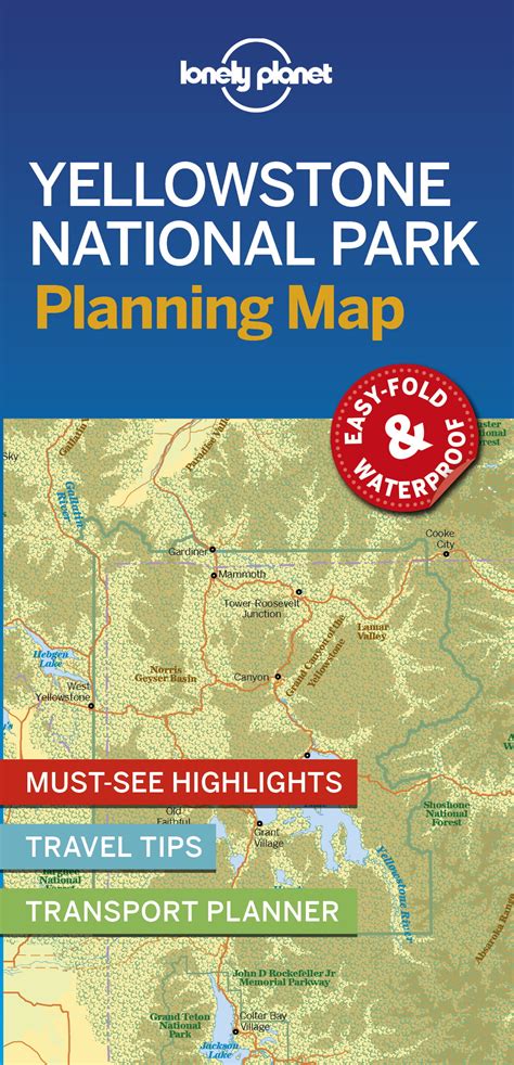 Map Lonely Planet Yellowstone National Park Planning Map Other