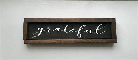 Grateful Wood Sign Grateful Grateful Sign Be Thankful