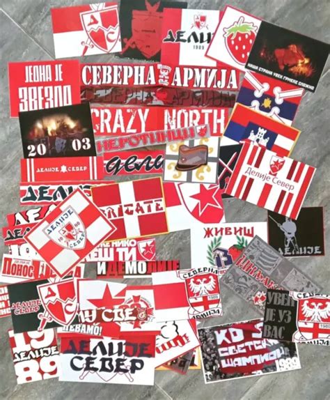 50 X Football Ultras Stickers Delije Sever Red Star Belgrade 2 £999