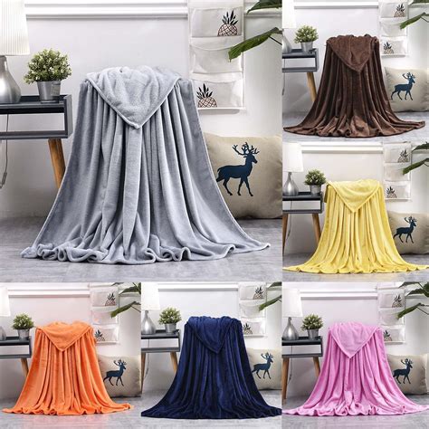 Up To 65 Off Super Soft Warm Solid Warm Micro Plush Fleece Blanket