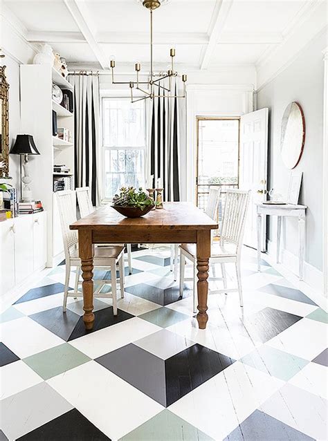 If your floor is sound, it can be easily painted beautifully in all one color or in a the most important thing when painting a floor is to work from the farthest corner and then work. A Fantastic Painted Floor DIY You Can Do In a Weekend