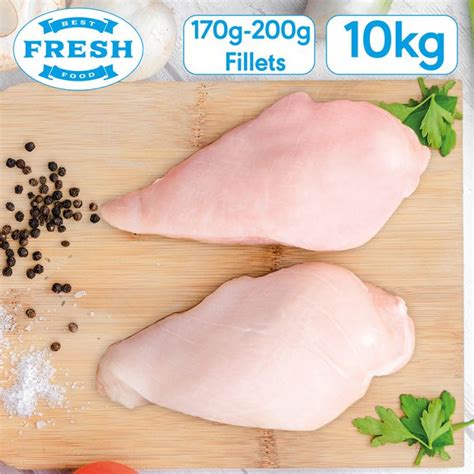 Buy Fresh Halal Chicken Breast Fillets 170 200g 2x5kg Order Online