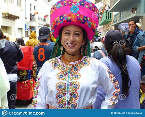 Portrait Of Ecuadorian Woman In Typical Clothes Editorial Stock Image