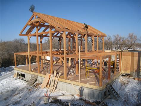 Hybrid Timber Frame In Saskatchewan Tamlin Designed And Sent A Crew To