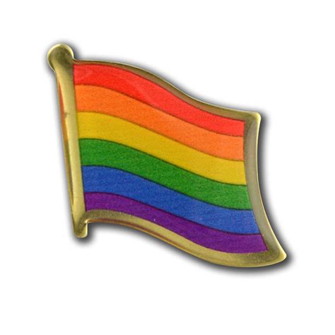 rainbow gay pride flag lapel pin