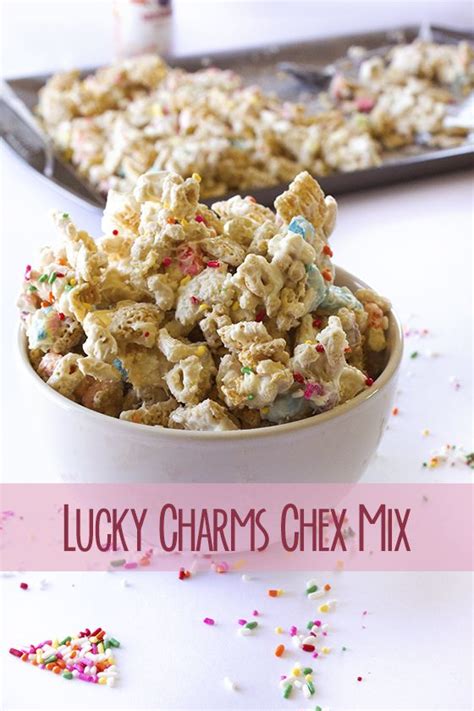 It's a chocolate and peanut butter coated cereal snack that will have you begging for more. Lucky Charms puppy chow--1 box Lucky Charms cereal 6 cups ...