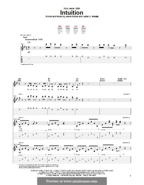 Intuition Jewel By J Kilcher L A Mendez Sheet Music On Musicaneo