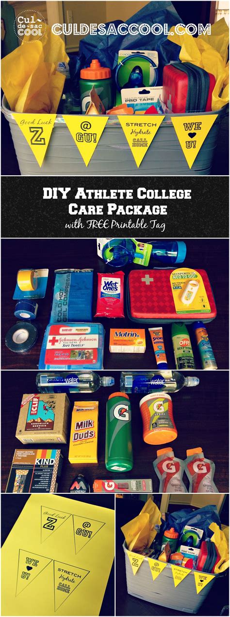 Browse & discover thousands of brands. DIY Athlete College Care Package Collage | Boyfriend care ...