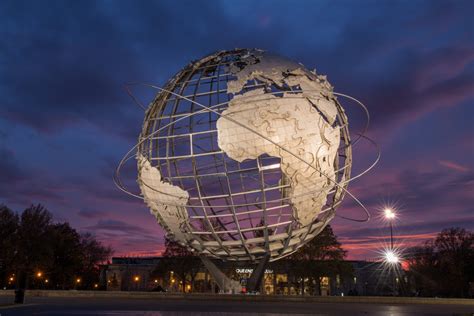 Unisphere At Night Flushing Meadows Park Queens Etsy