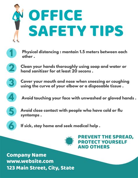 Office Safety Tips Flyer Design Template Postermywall