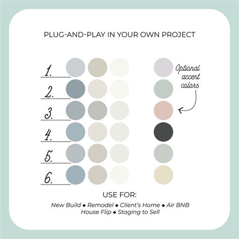 Sherwin Williams Blue Gray Paint Color Palette For Kitchen Etsy