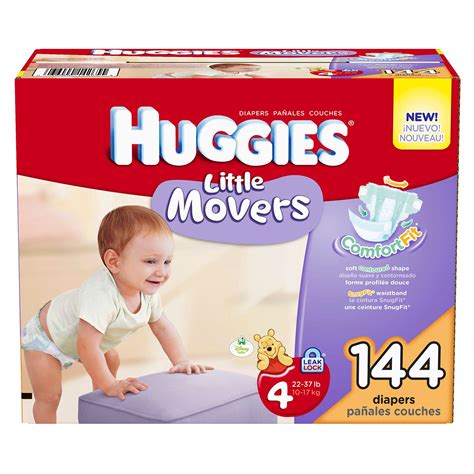 Huggies Little Movers Diapers Size 4 22 37 Lbs 144 Ct Ebay
