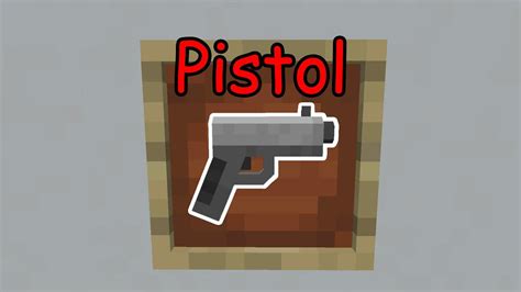 Pistol Firing Showcase Gun Mod Minecraft Youtube