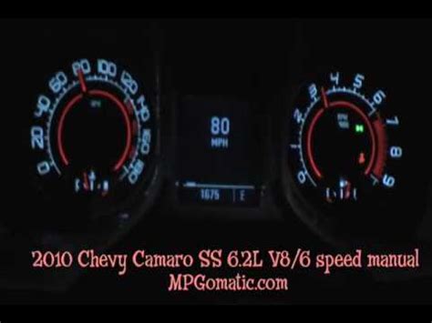 However, the camaro's weight kept most reviewers wanting more from its powerful v6. 2010 Camaro SS 6.2 V8 0-60 MPH - YouTube