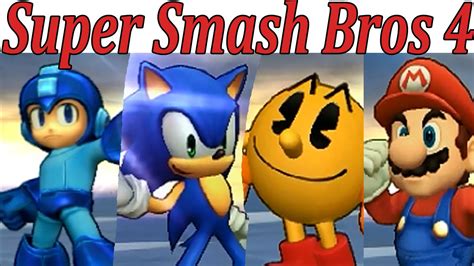 Mario Vs Sonic Vs Pac Man Vs Megaman Super Smash Bros 4 3dswii