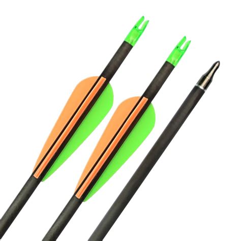 Buy 12 Pcs Arrows Carbon Fiber Arrow Spine 400 500 600