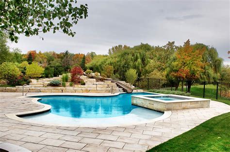 Outdoor Swimming Pool Built With Spa Built By Platinum Pools Phone