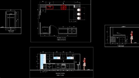 Escolha a preparação ideal pra você. Planos de Cocina en DWG AUTOCAD, Cocinas - Muebles ...