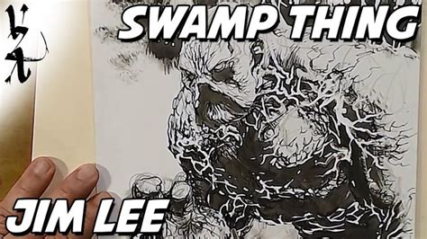 Jim Lee Drawing Swamp Thing During Twitch Stream Jim Lee Drawings Jim