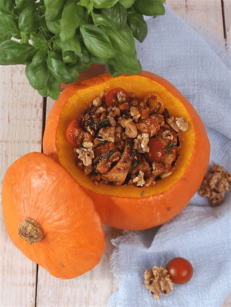 Stuffed Pumpkin With Chicken And Walnut More With Less Today