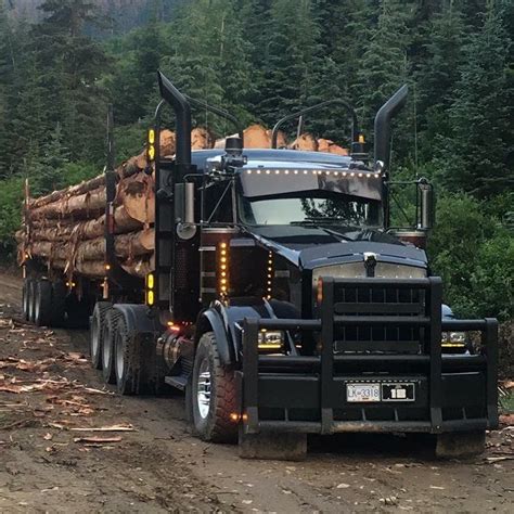 semitrckn “kenworth custom t 800 tri drive loaded with logs ” custom