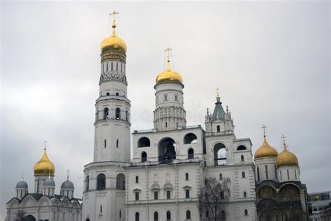 Alte Architektur Des Moskauer Kremlin Archangels Kathedrale Stockbild