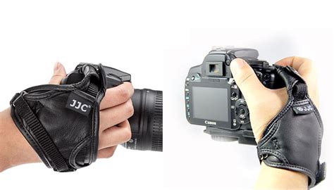 Jjc Hs N Universal Camera Leather Wrist Hand Grip Strap With Holder For
